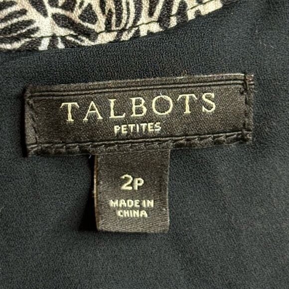Talbots Petites Black and White Pantsuit size 2P - Picture 4 of 6